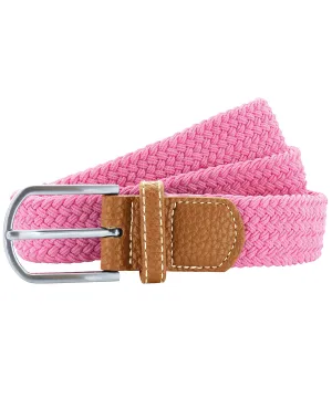 Pink Carnation - Braid stretch belt