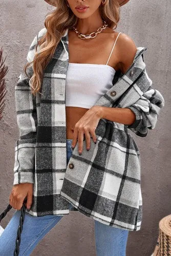 Plaid Boyfriend Fit Shacket