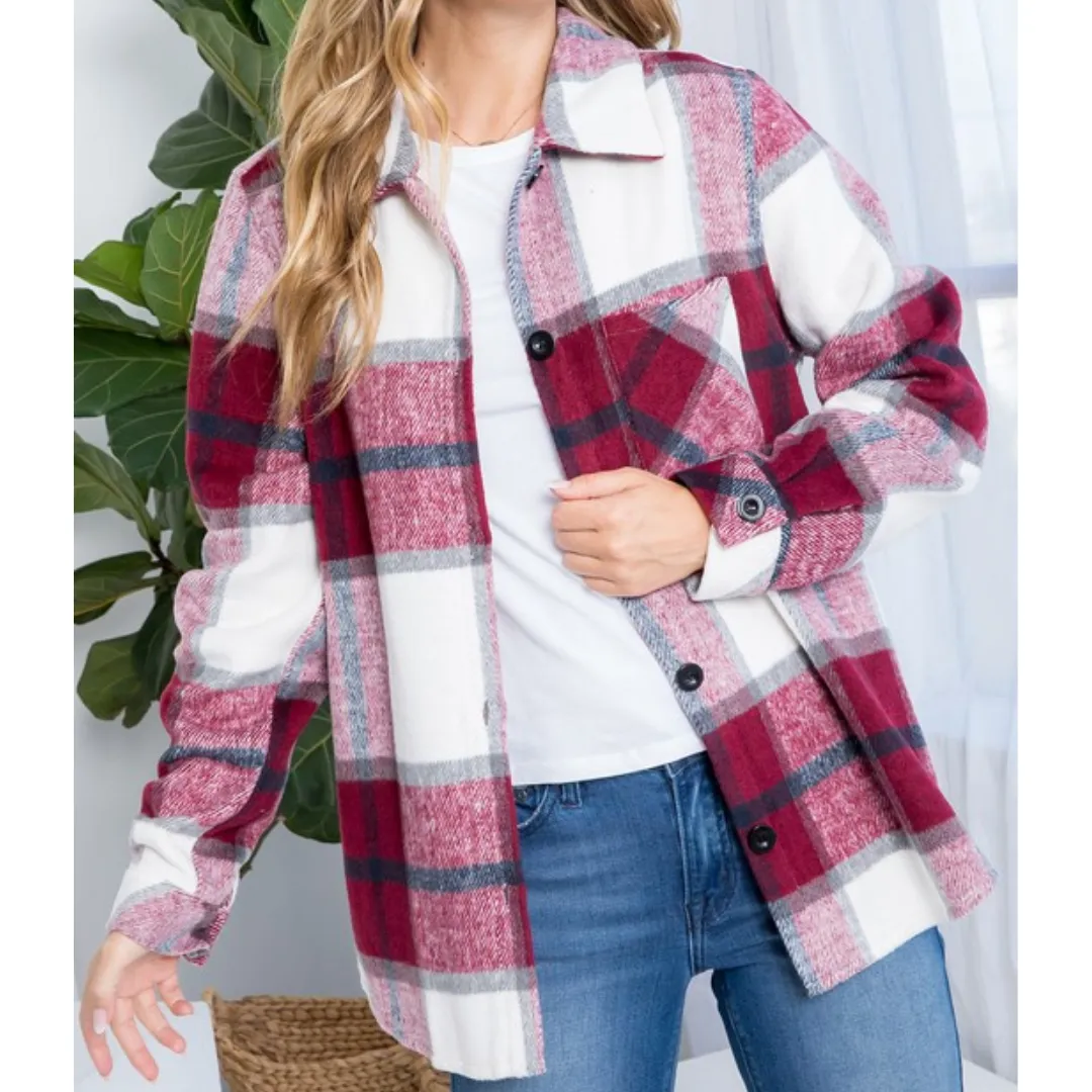 Plaid Boyfriend Fit Shacket