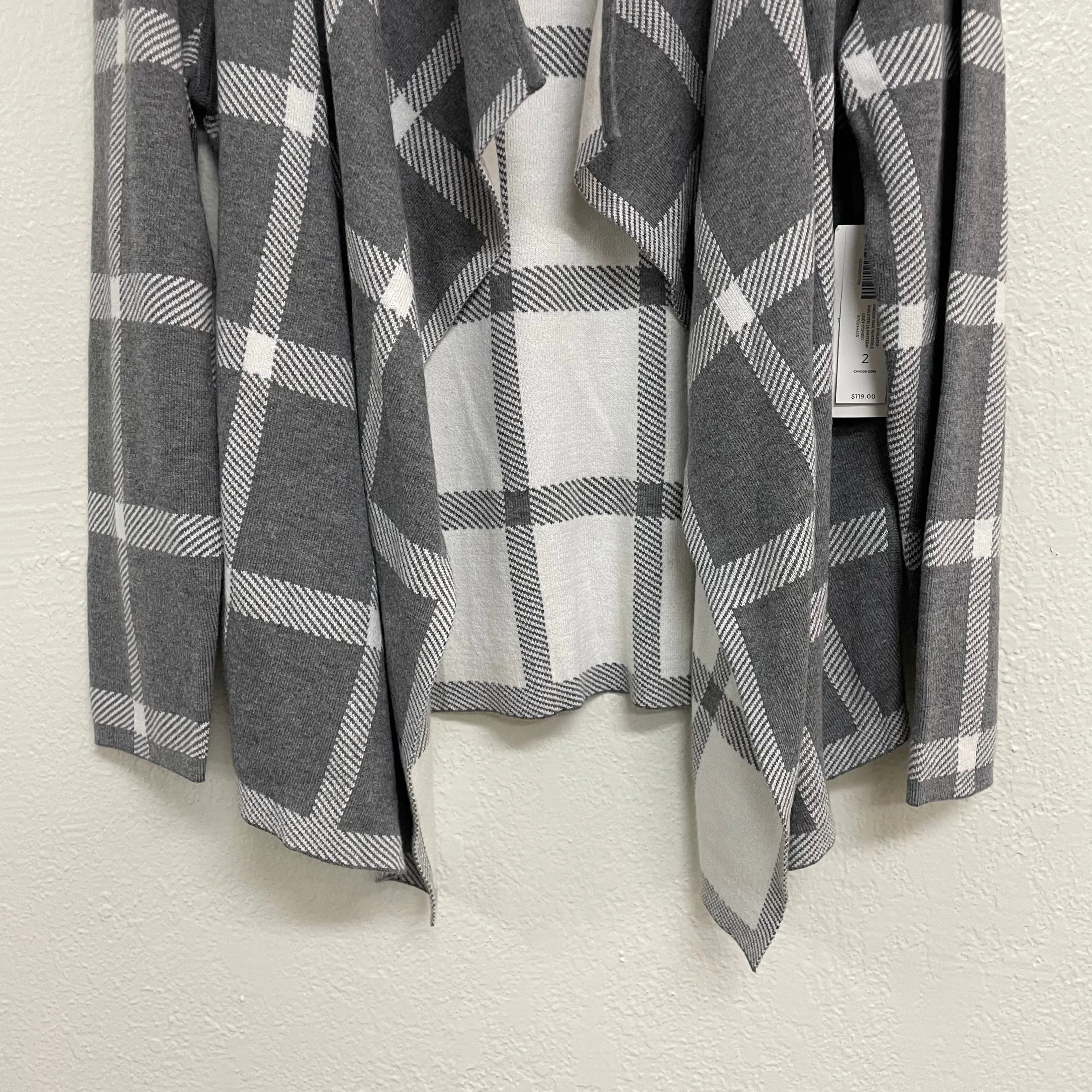 Plaid Reversible Cardigan