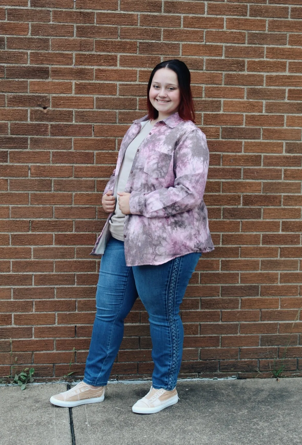 Plus Size Tie Dye Shacket