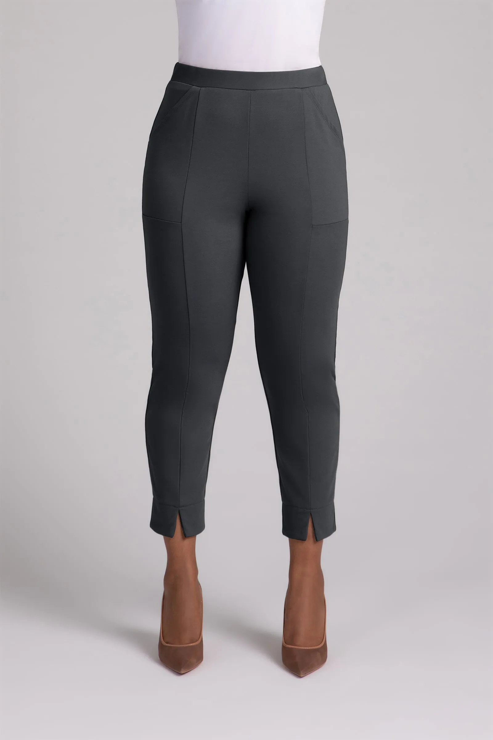 Ponte Hepburn Ankle Pant | Graphite