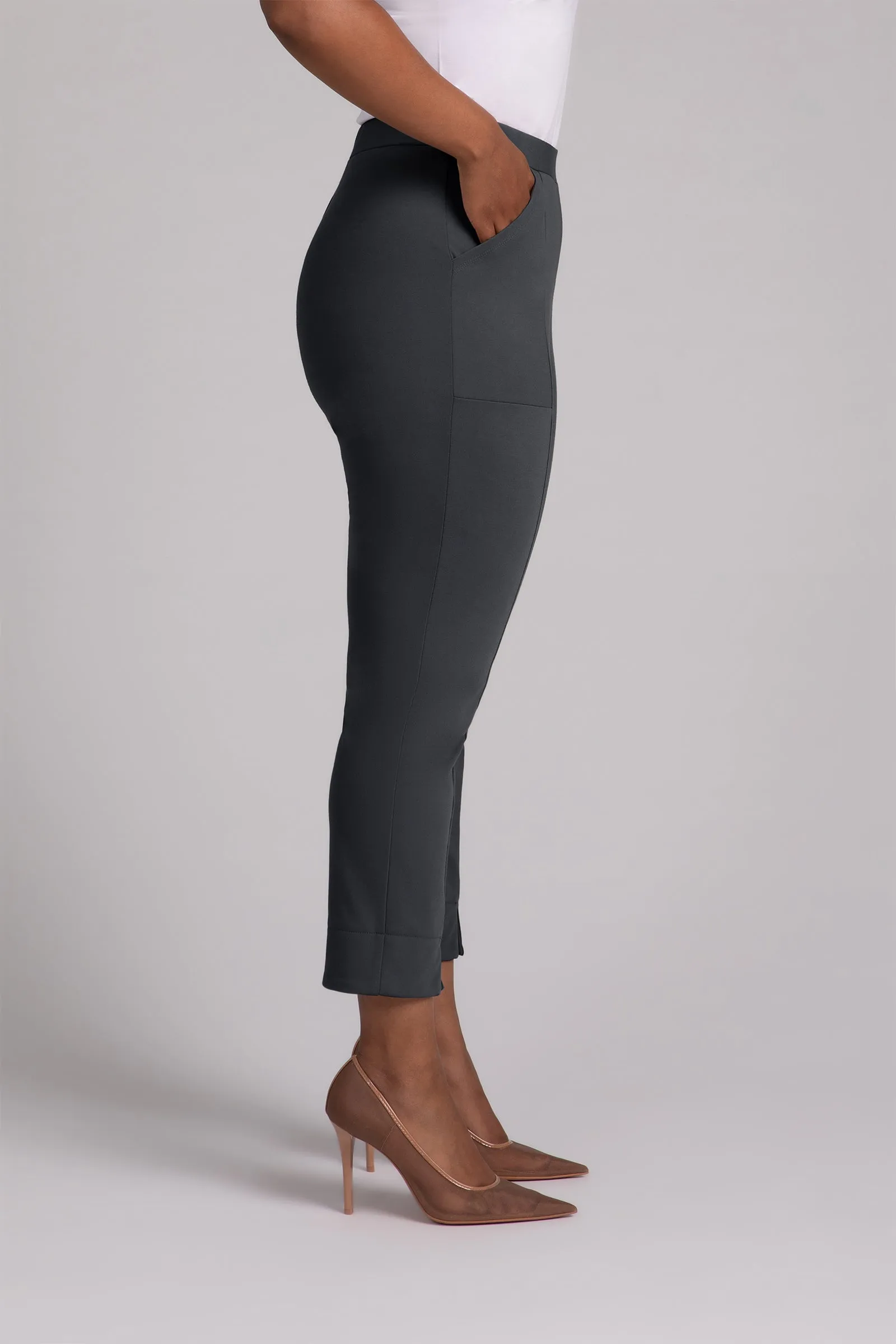 Ponte Hepburn Ankle Pant | Graphite