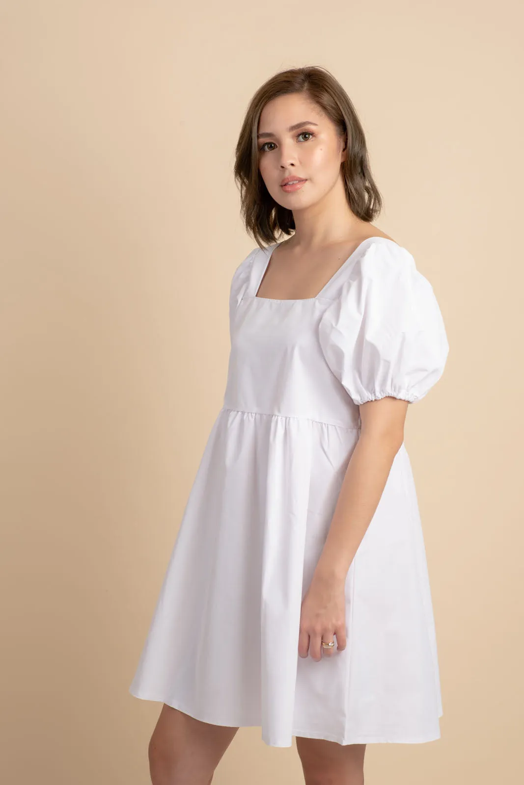 Raize White Babydoll Dress