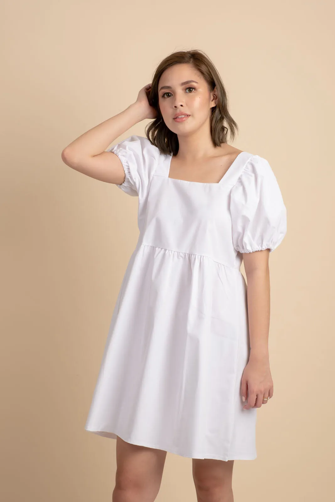 Raize White Babydoll Dress