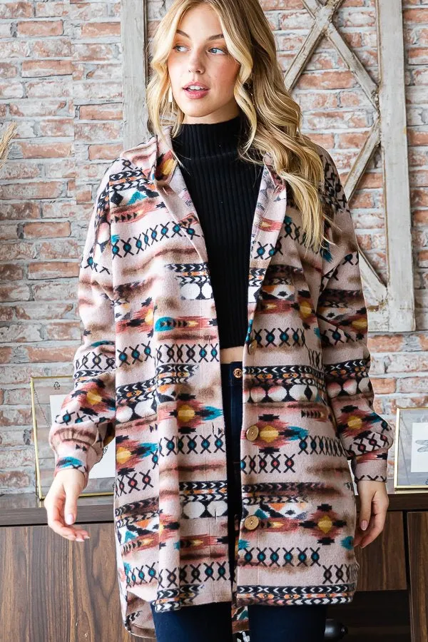 Ranch Road Aztec Shacket