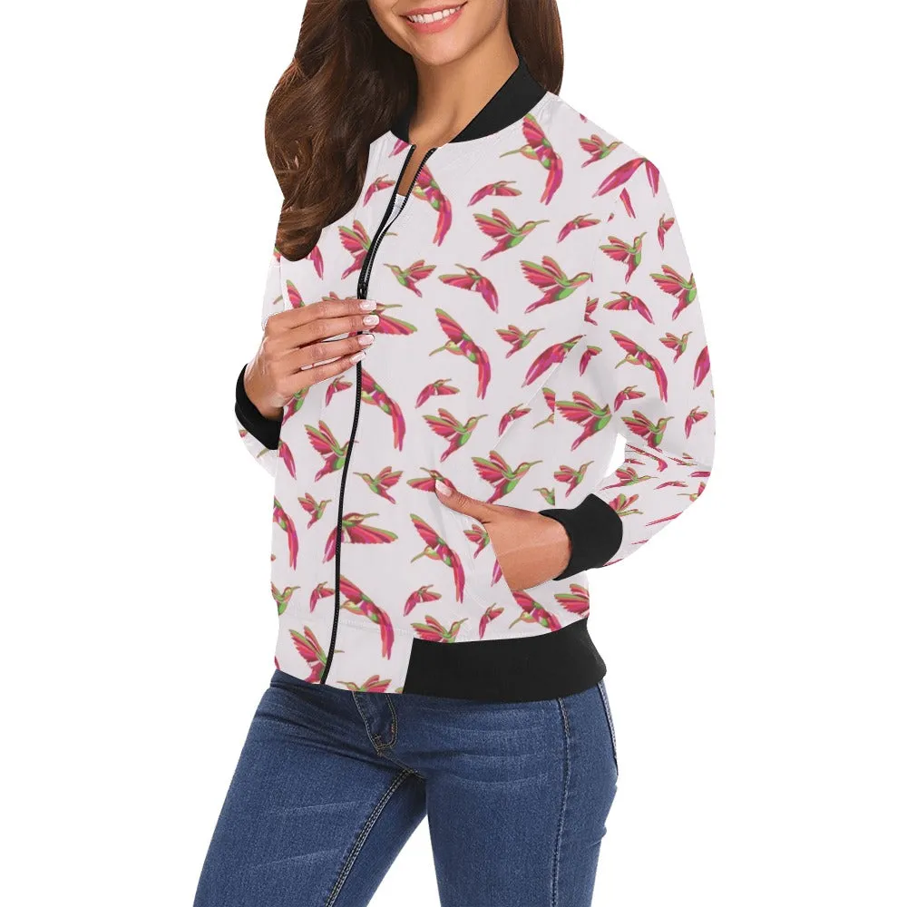 Red Swift Colourful Bomber Jacket for Women