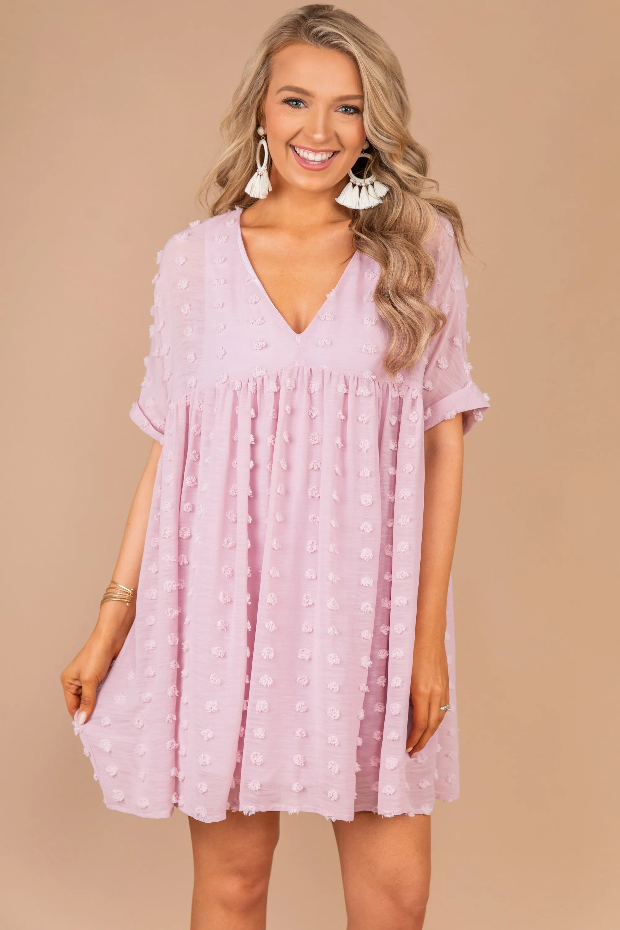 Remember The Days Light Pink Babydoll Dress