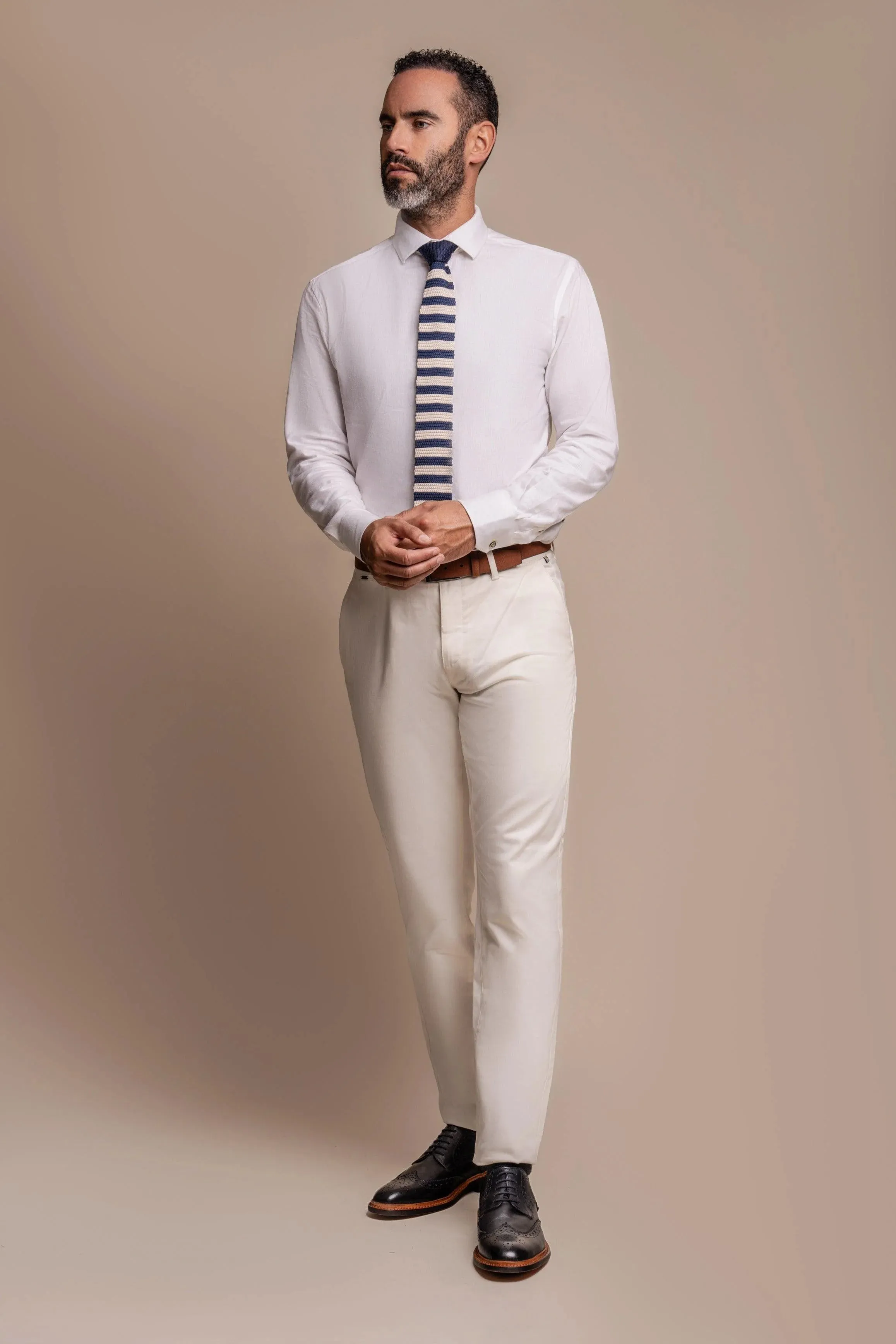 Seeba Navy with Dakota Ecru Chinos