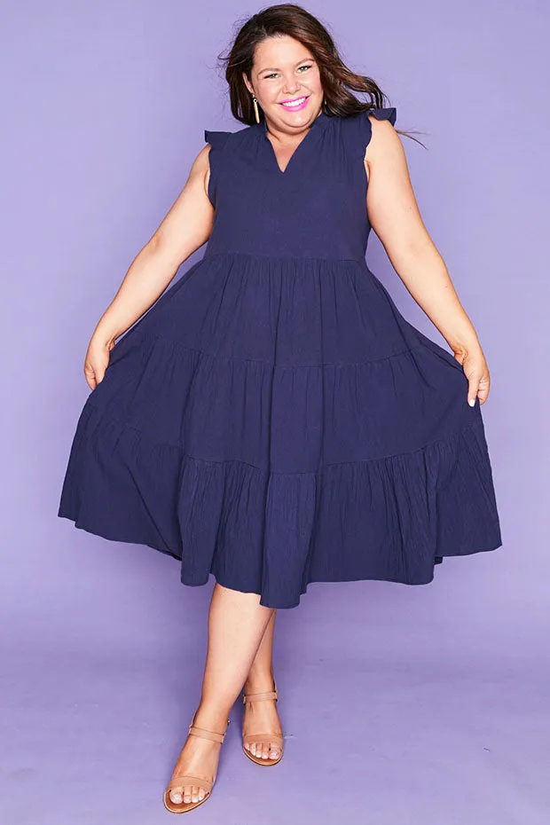 Selina Navy Dress