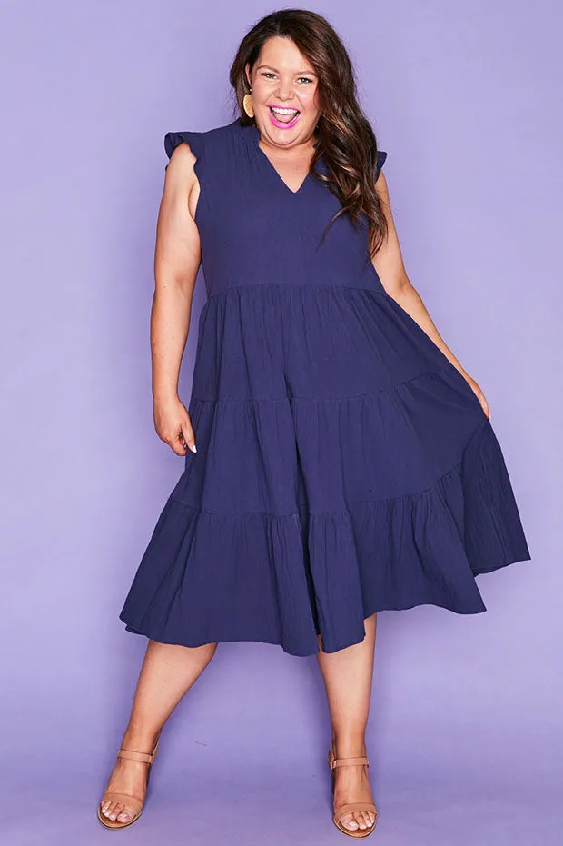 Selina Navy Dress