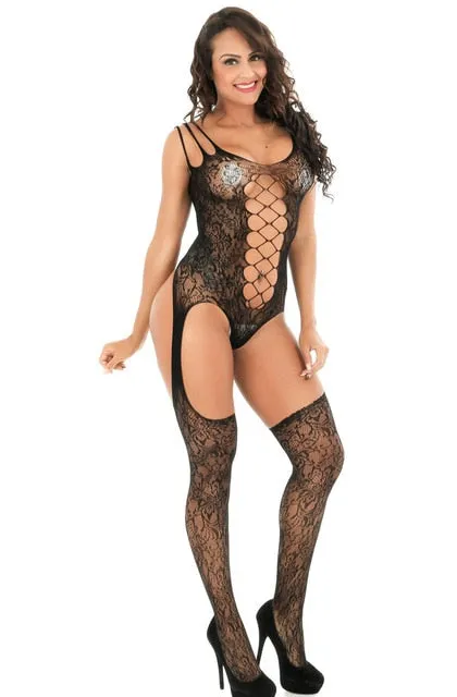 Sexy lingerie Teddies Bodysuits hot Erotic lingerie open crotch