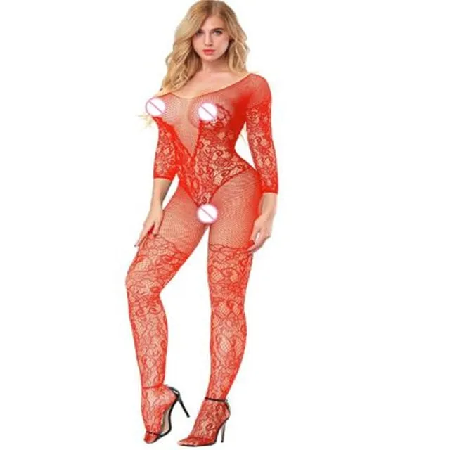 Sexy lingerie Teddies Bodysuits hot Erotic lingerie open crotch