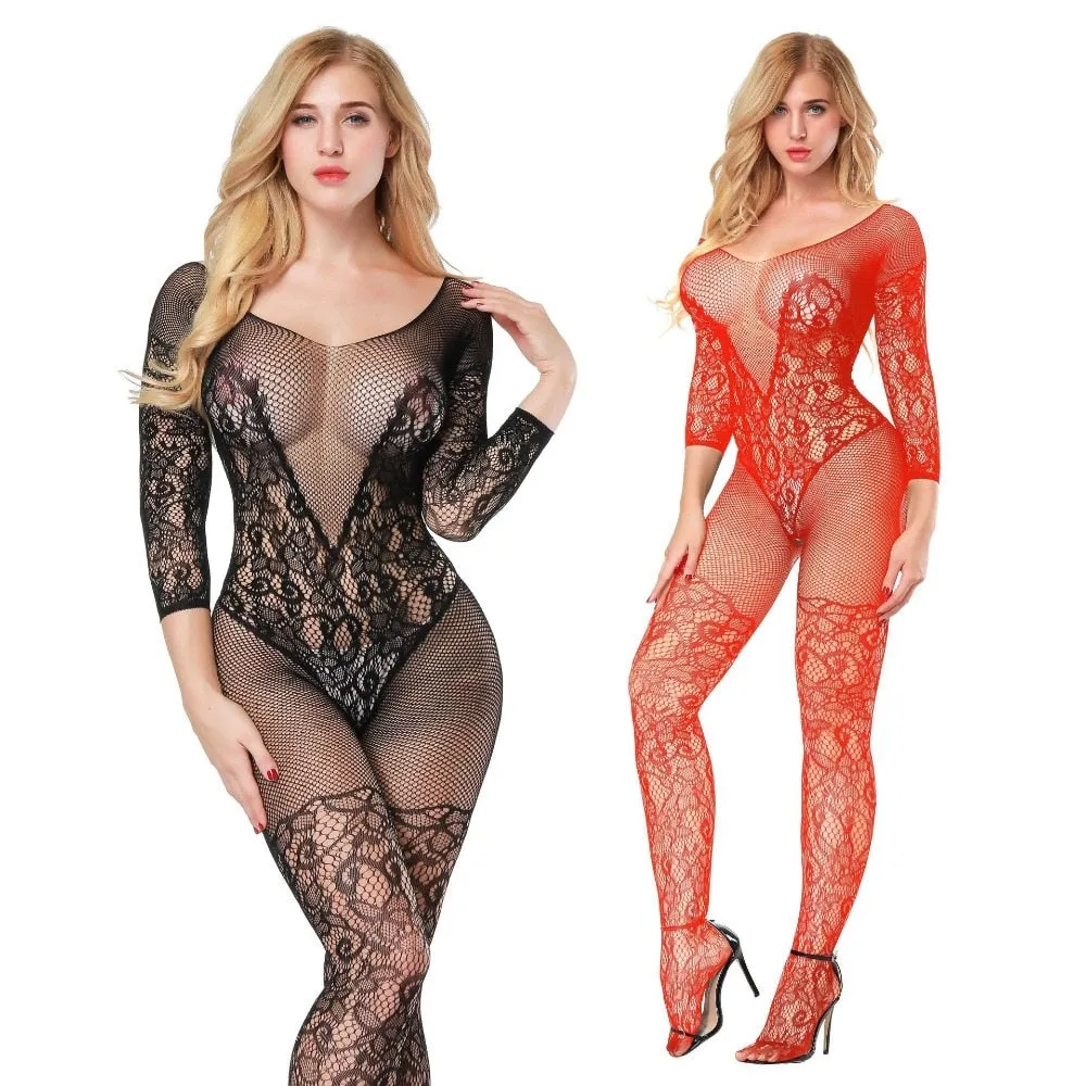 Sexy lingerie Teddies Bodysuits hot Erotic lingerie open crotch