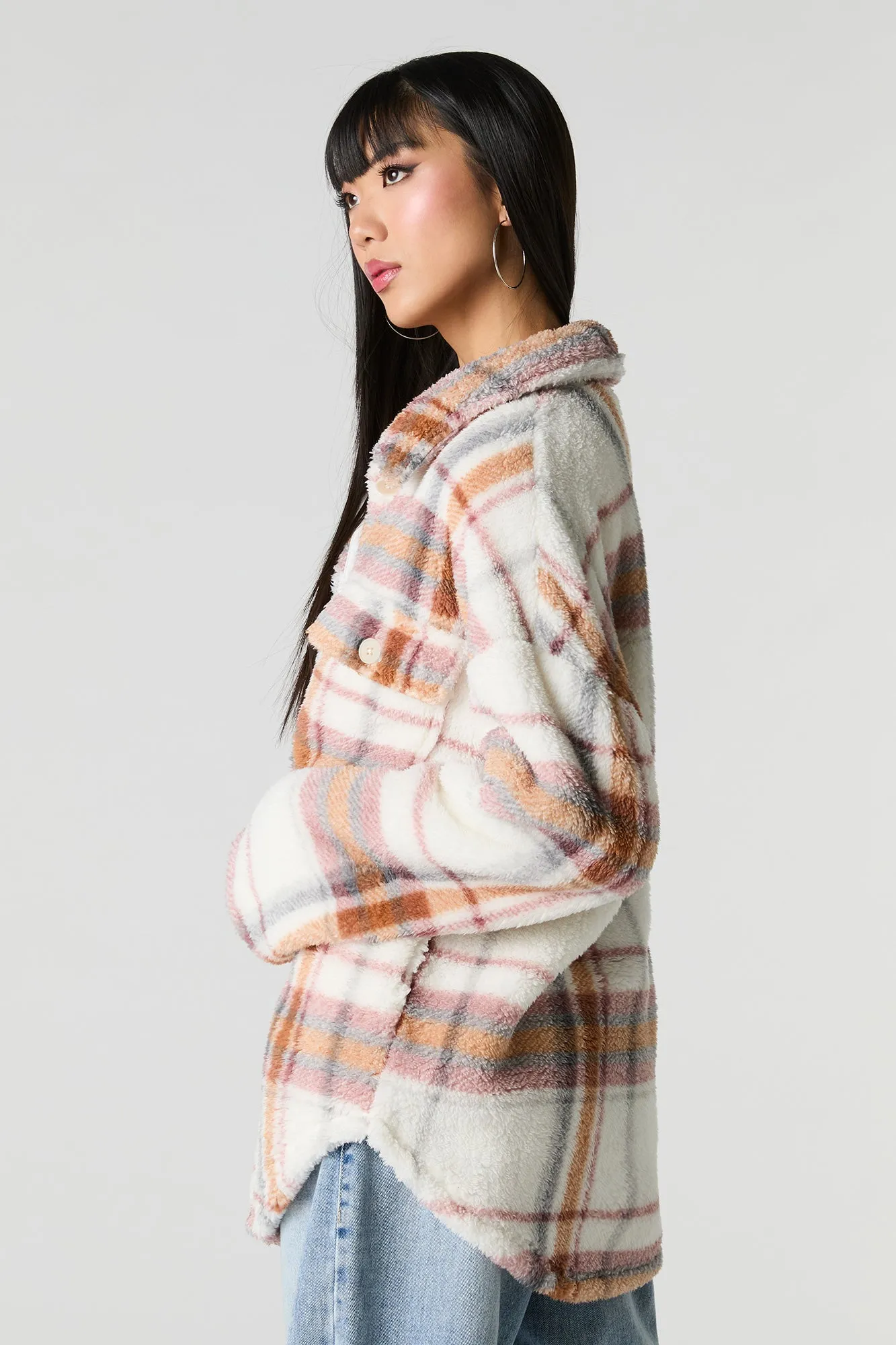 Sherpa Plaid Shacket