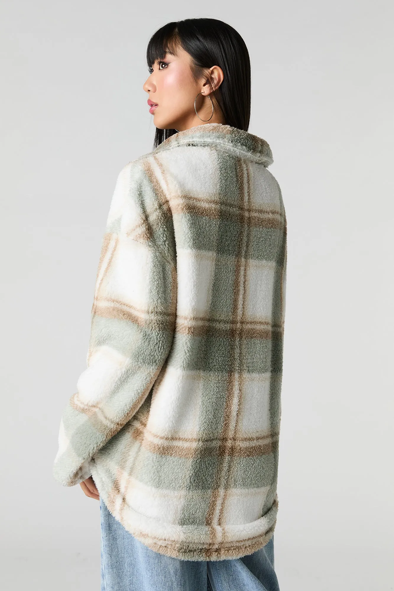 Sherpa Plaid Shacket