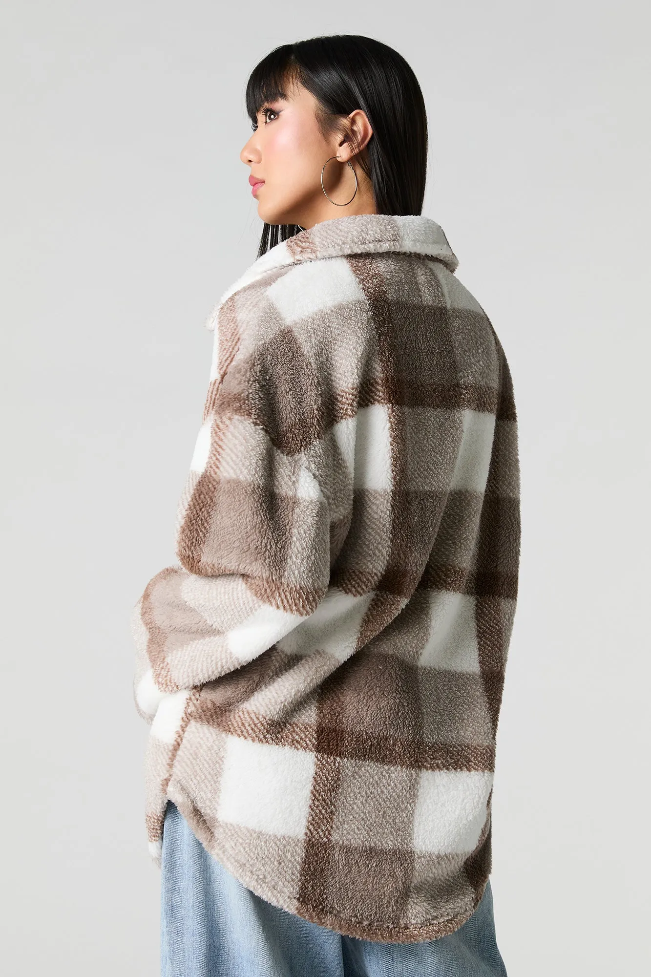 Sherpa Plaid Shacket