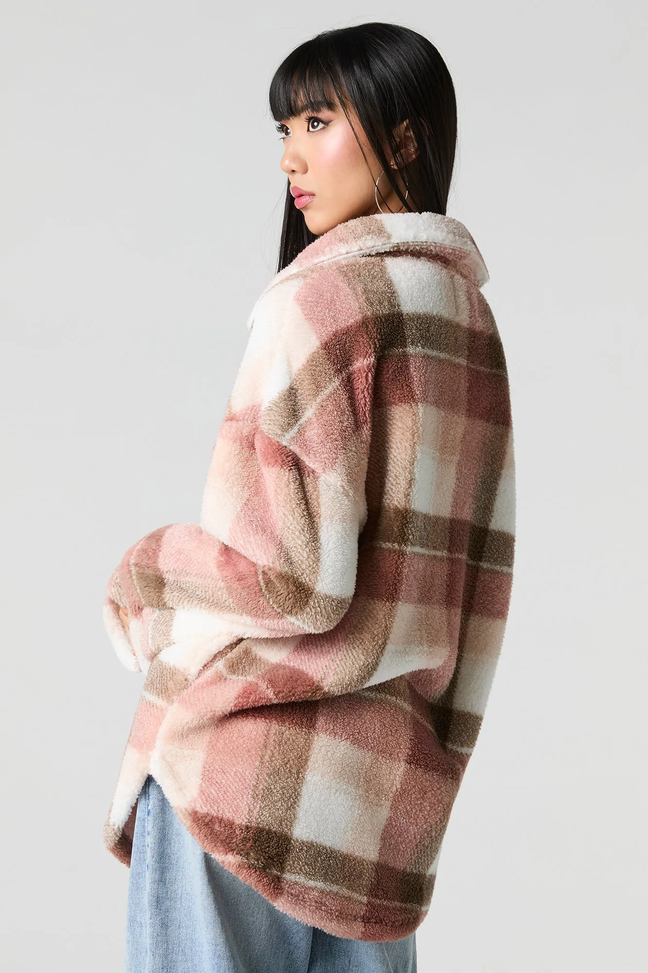 Sherpa Plaid Shacket