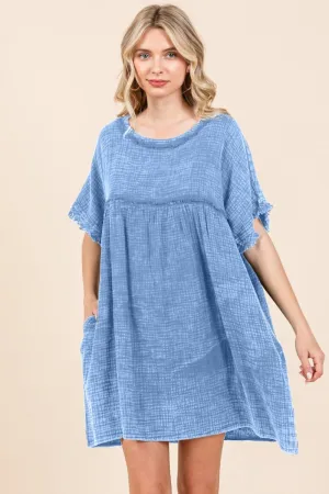 Short Sleeve Babydoll Dress