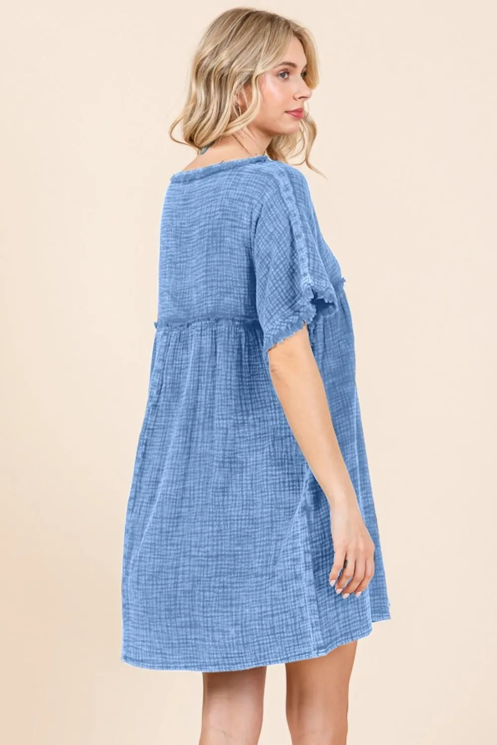 Short Sleeve Babydoll Dress