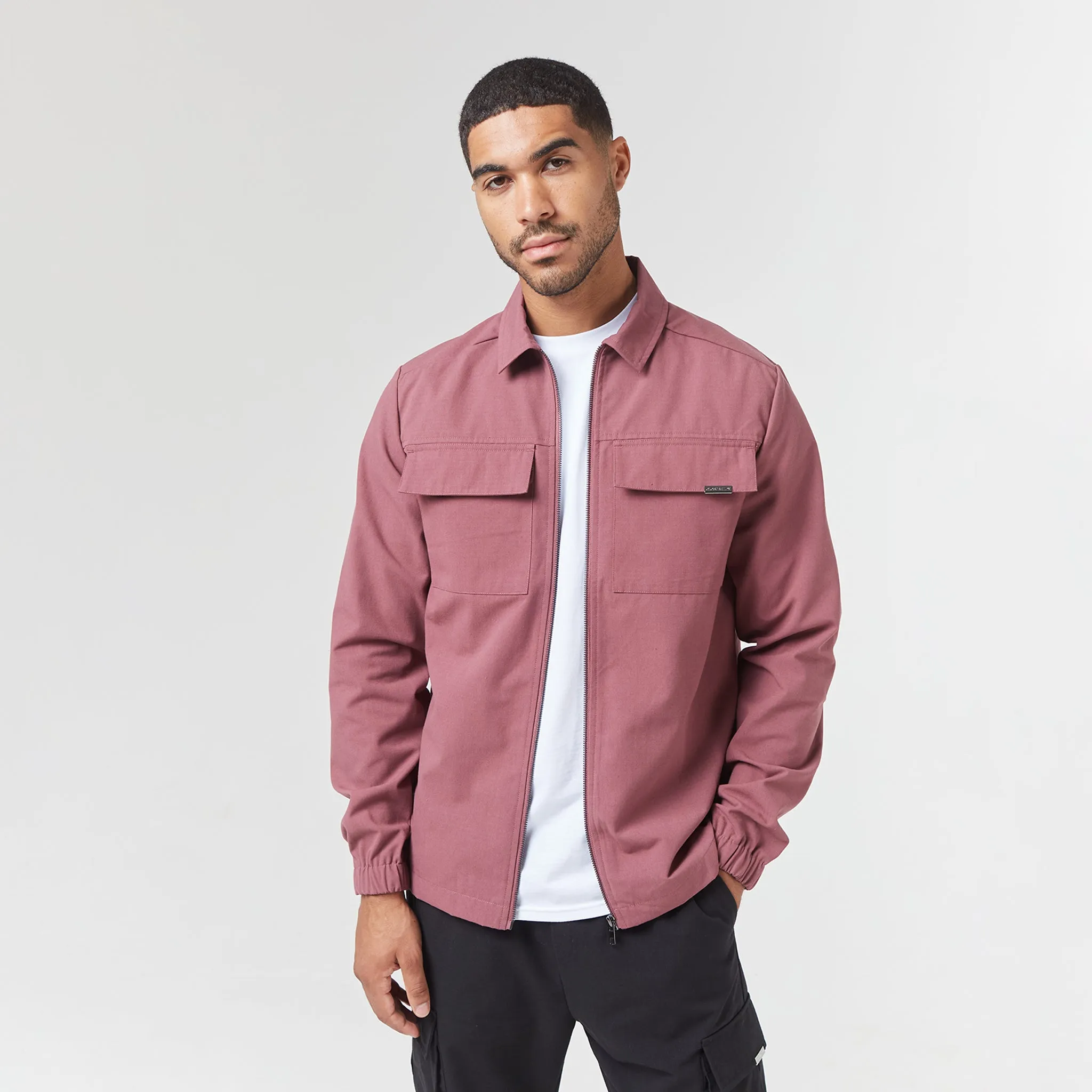 Smart Utility Overshirt | Burgundy