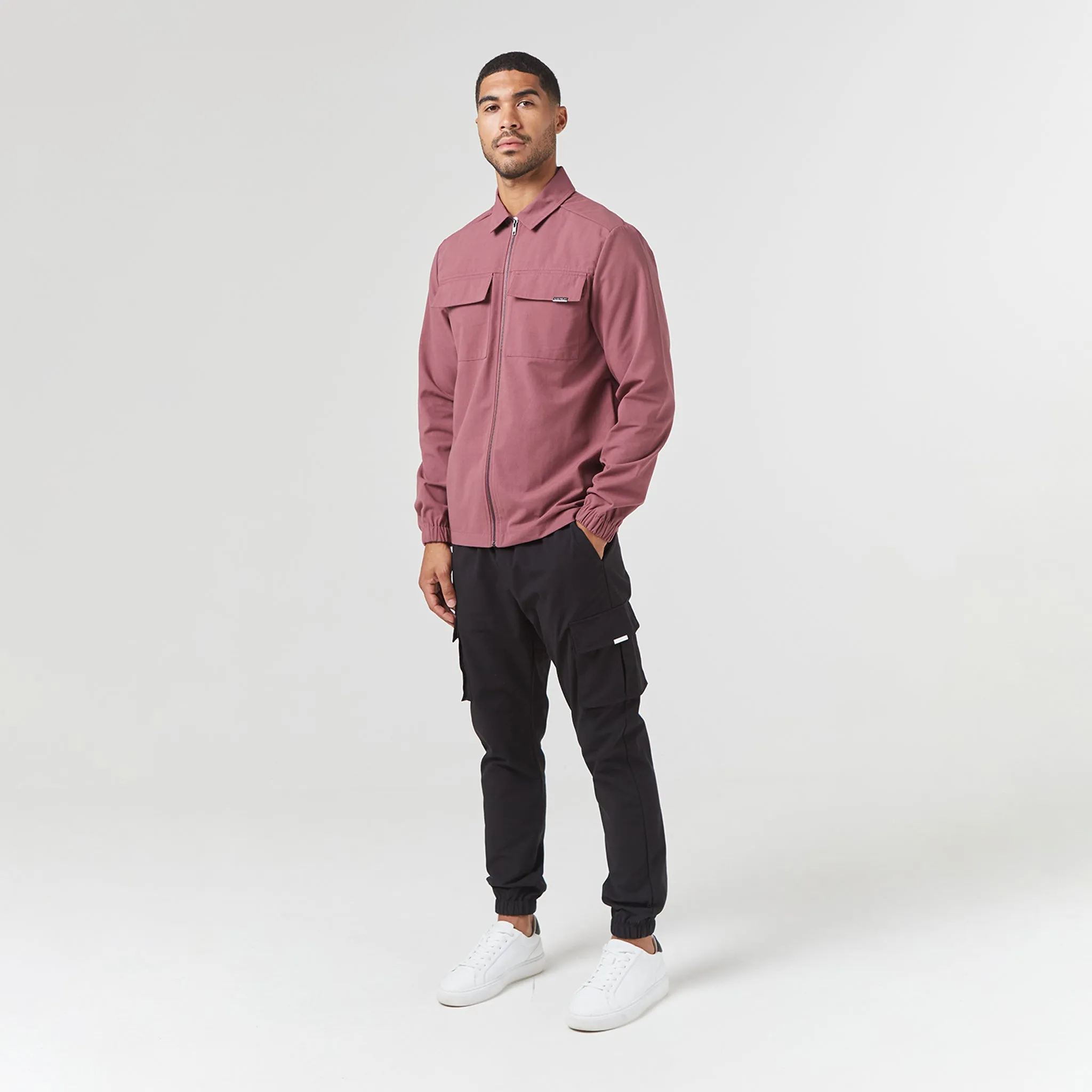 Smart Utility Overshirt | Burgundy