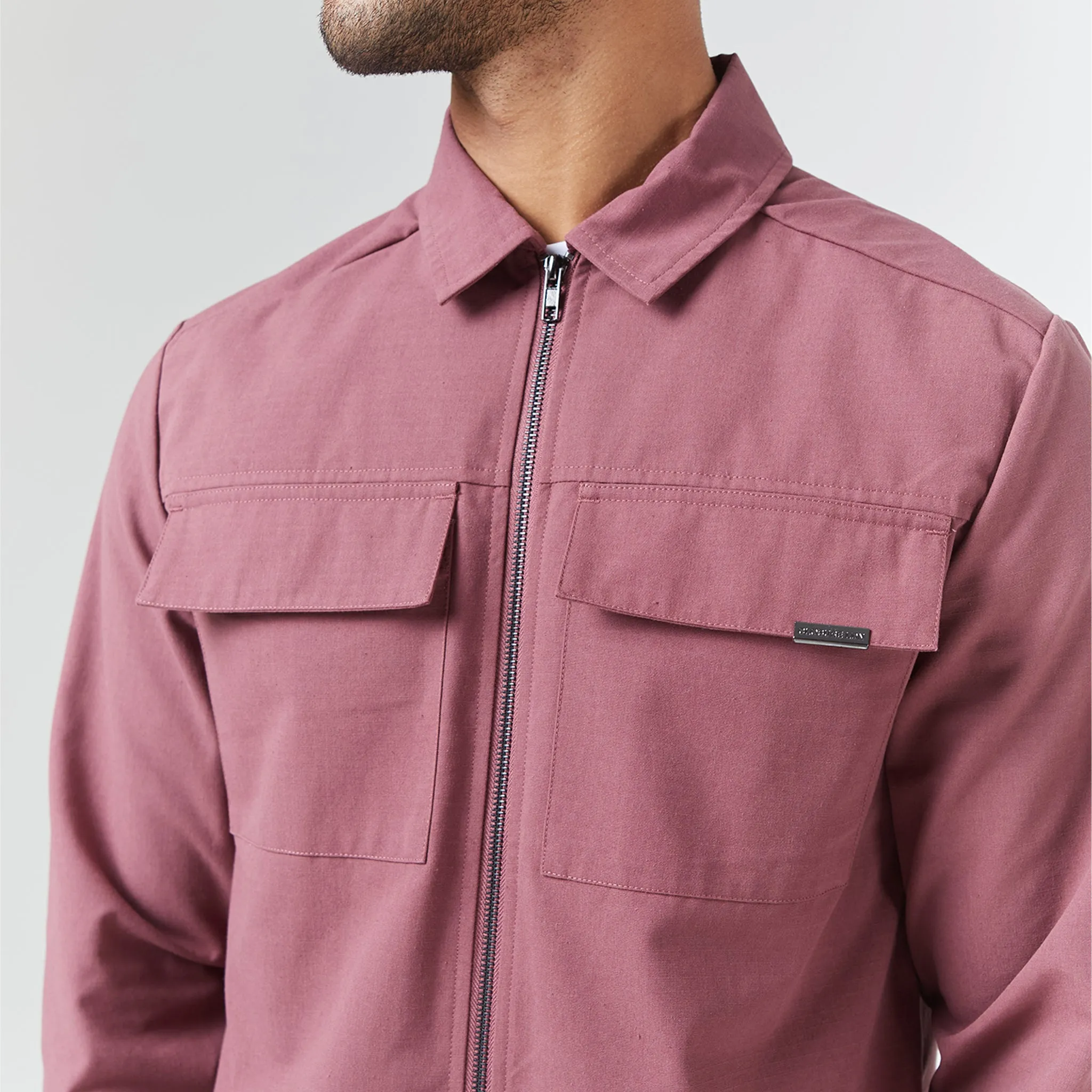 Smart Utility Overshirt | Burgundy