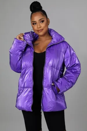 Still Hot  Purple Bomber Jacket