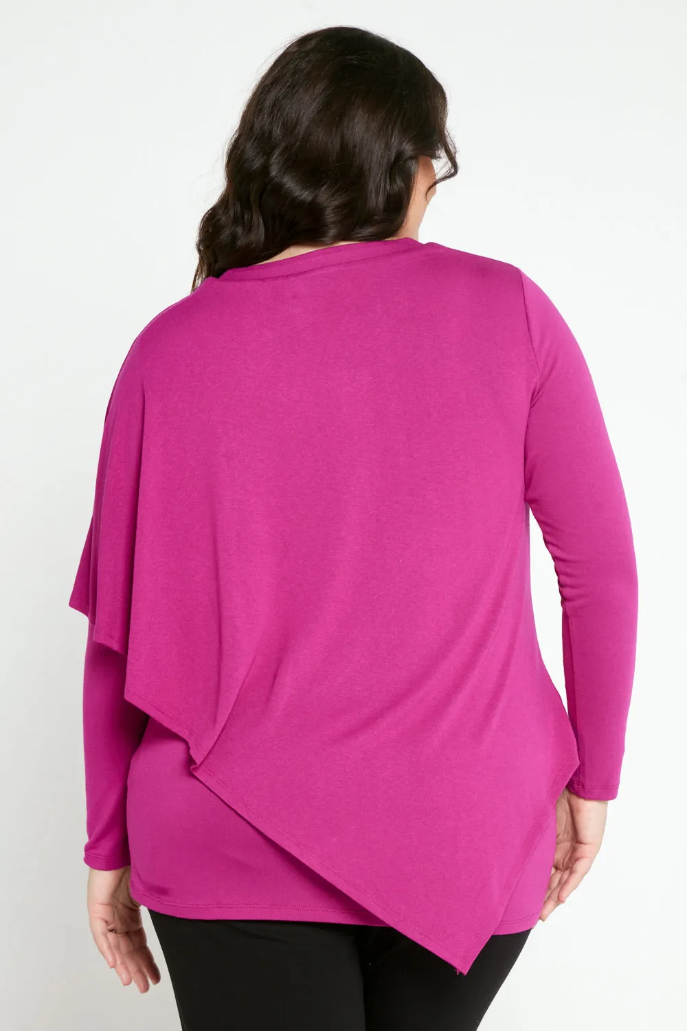 Tahiya Cape Top - Magenta