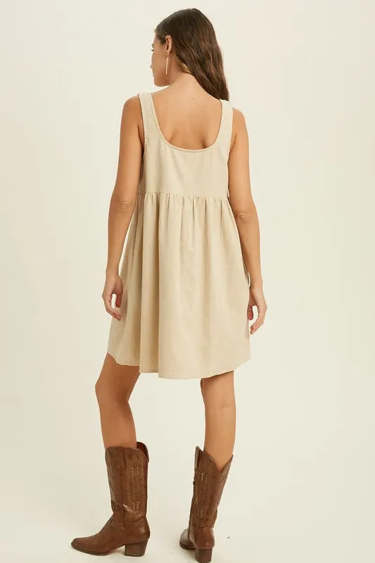 Tina Corduroy Dress (Natural)