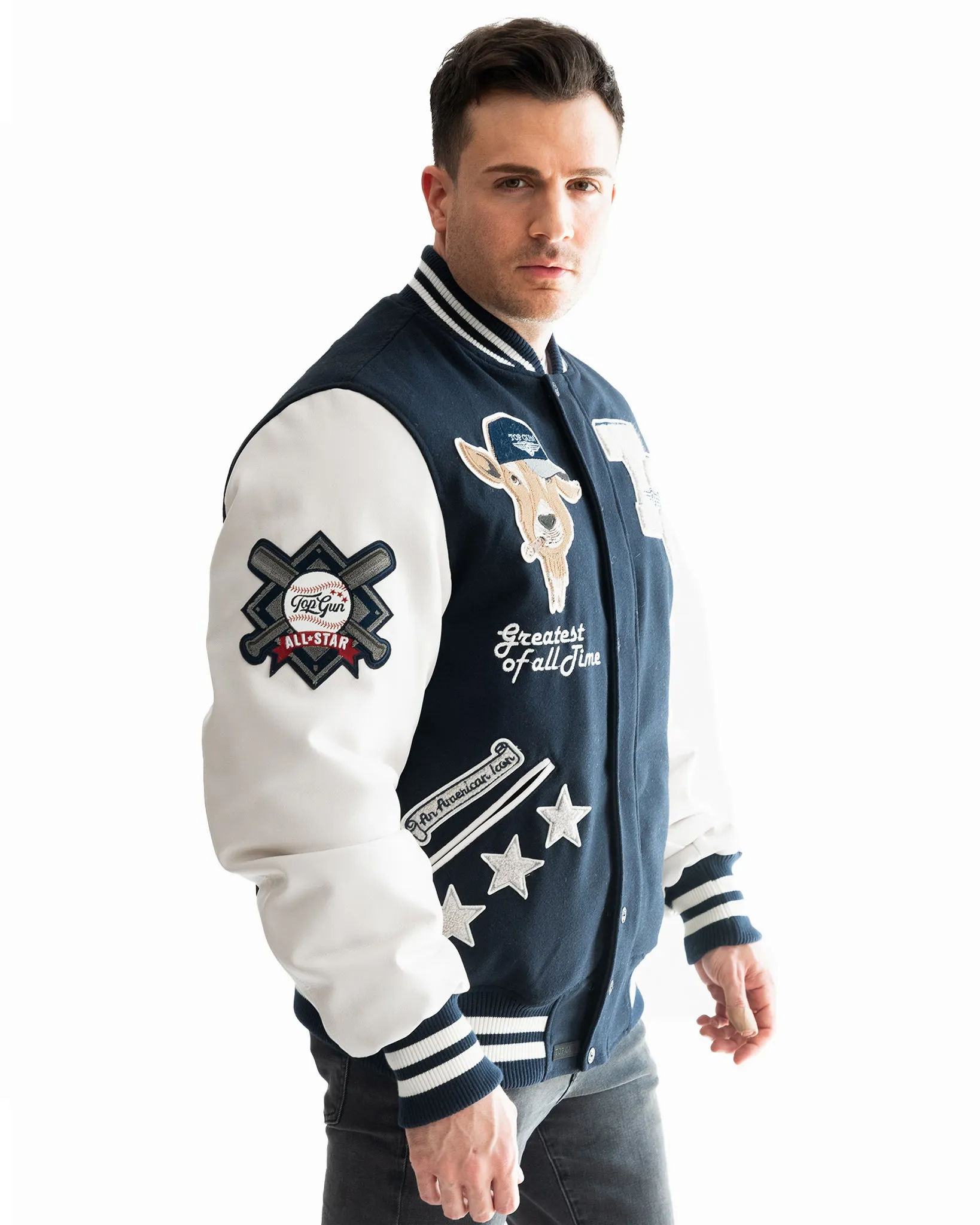 TOP GUN® "THE GOAT" VARSITY JACKET