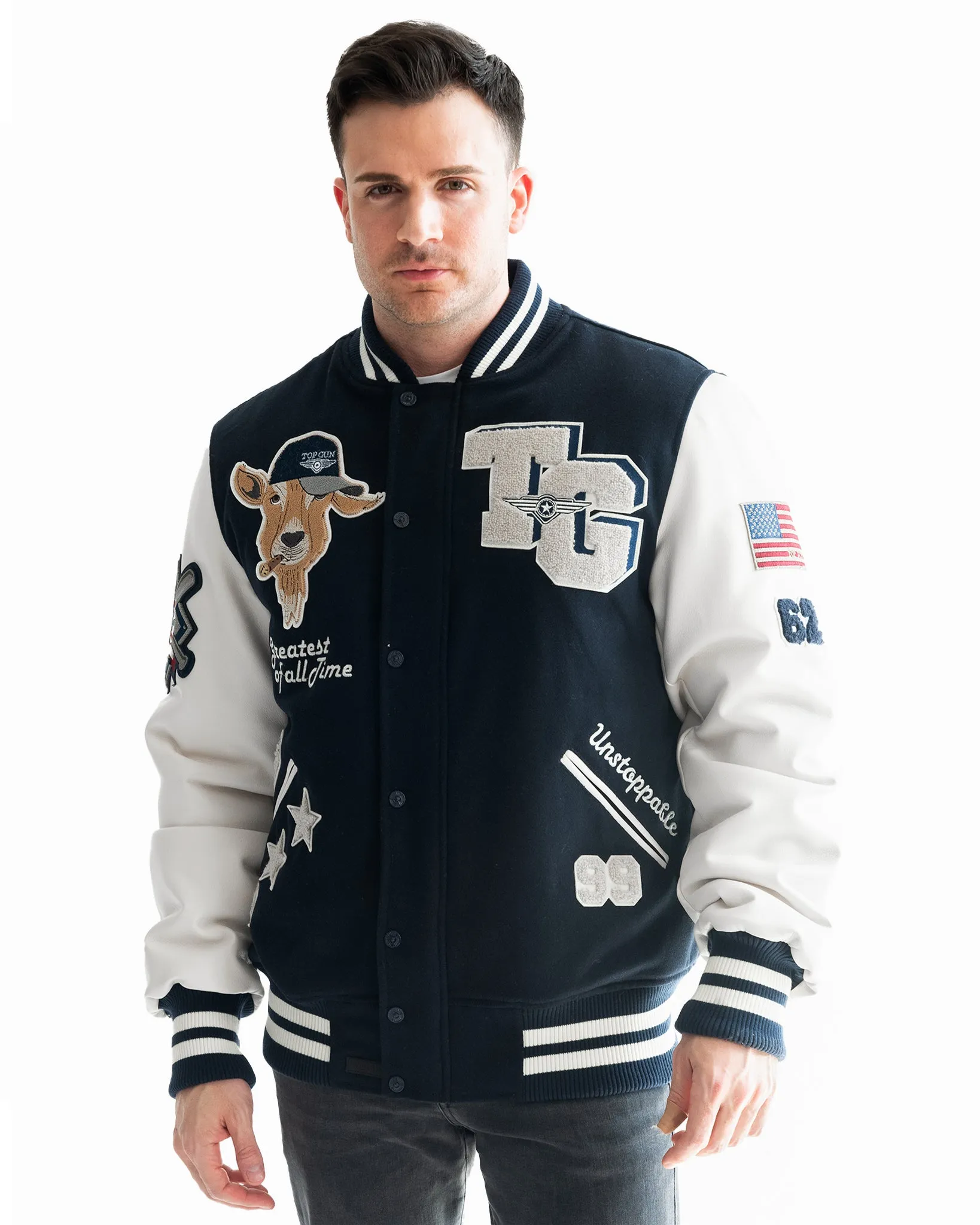 TOP GUN® "THE GOAT" VARSITY JACKET