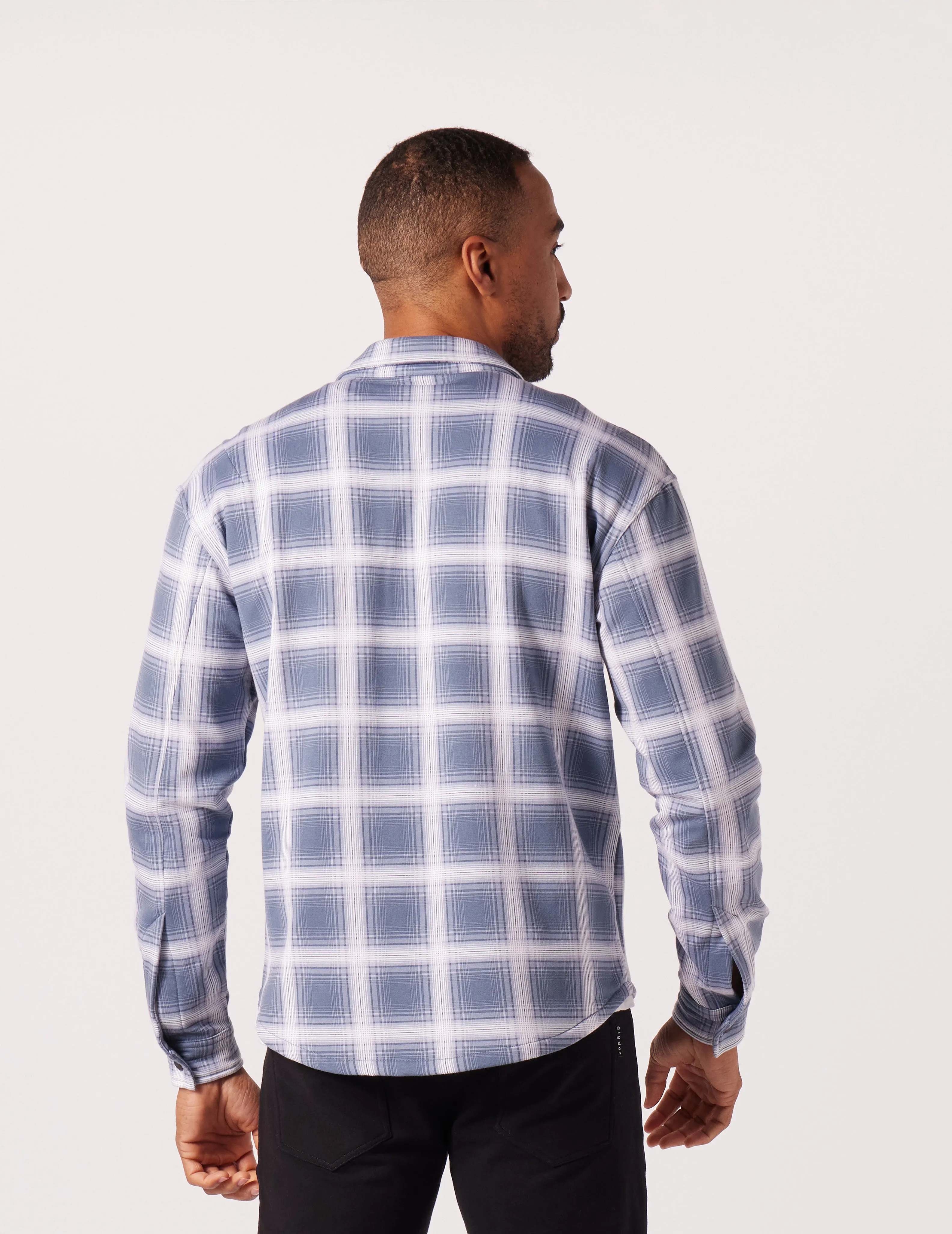 Trek Shirt: Washed Blue Plaid