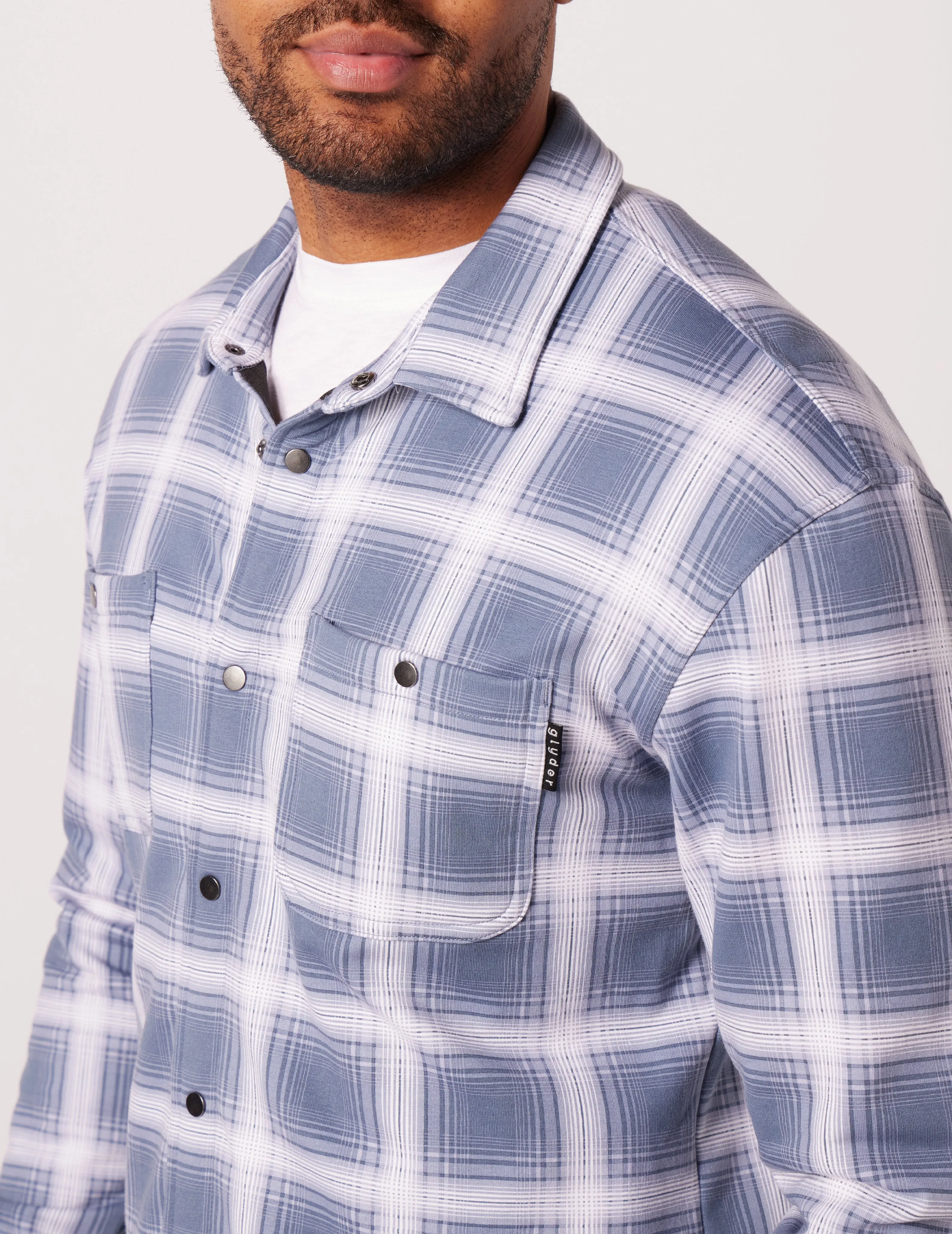 Trek Shirt: Washed Blue Plaid