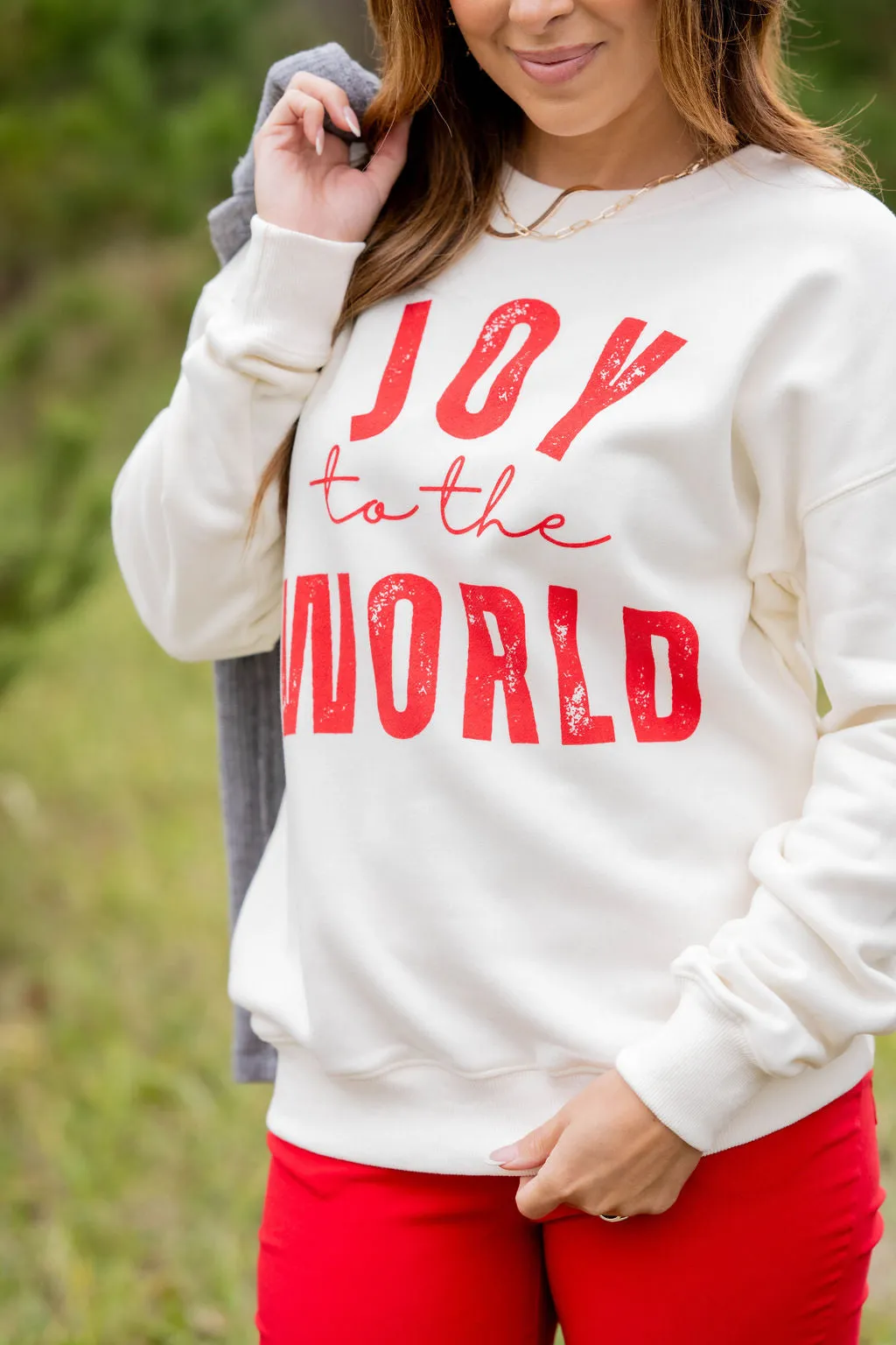 Vintage Joy To The World Graphic Crewneck