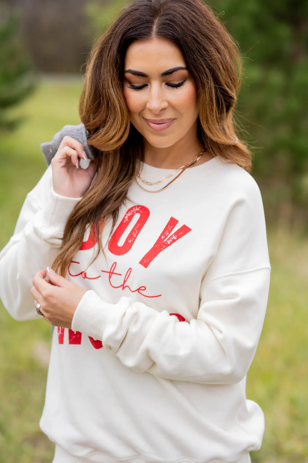 Vintage Joy To The World Graphic Crewneck