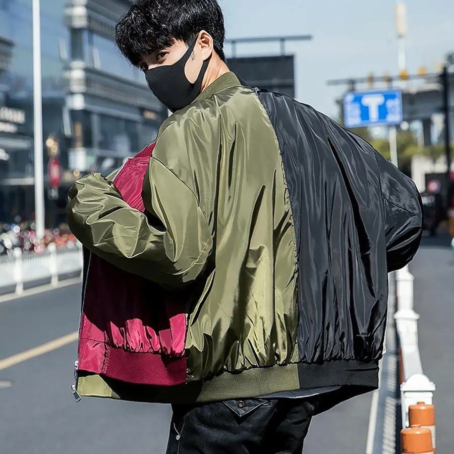 Vintage Patchwork Bomber Jacket