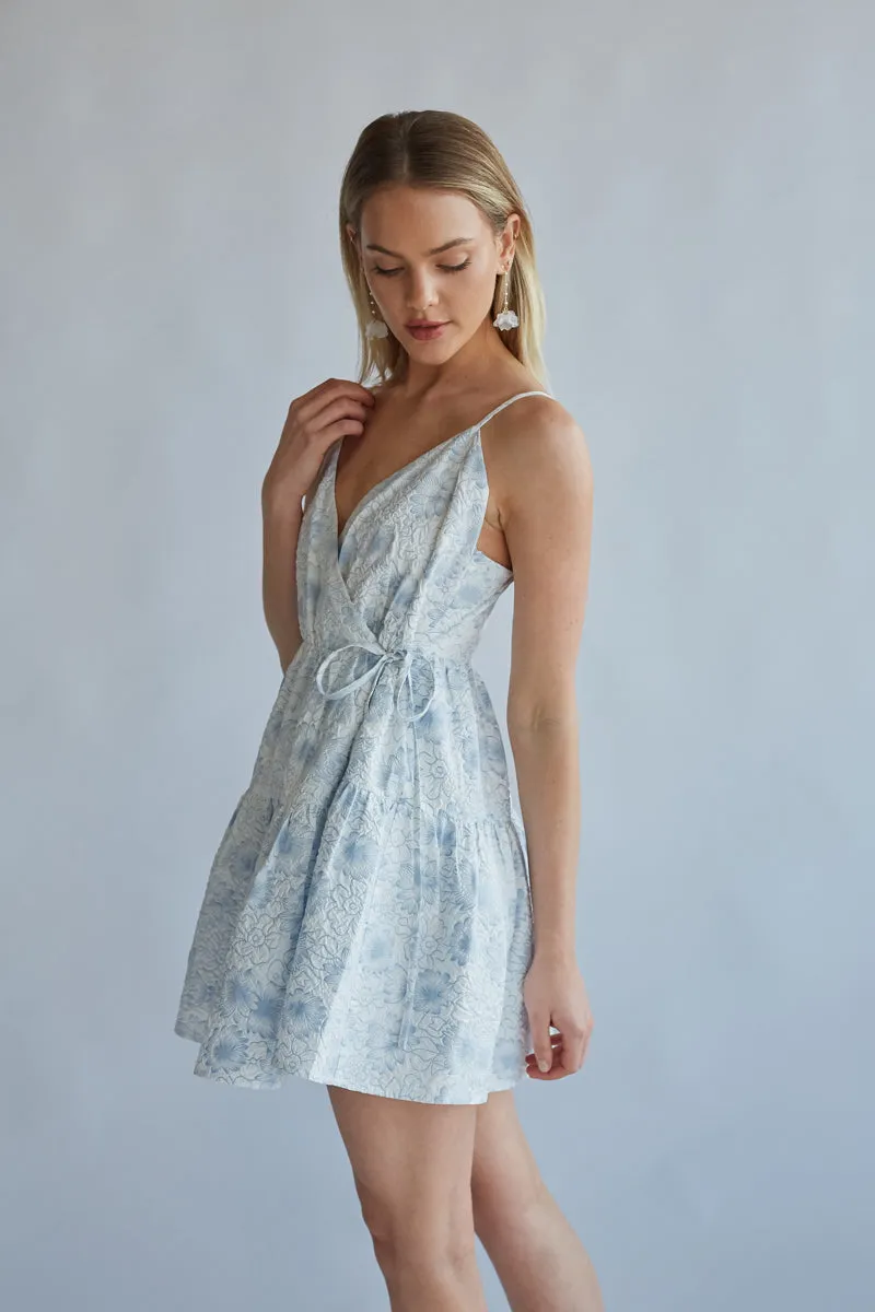 Whitney Floral Wrap Mini Dress